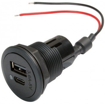 ProCar 67341500 Power Double USB-C/A Socket - RoadPro